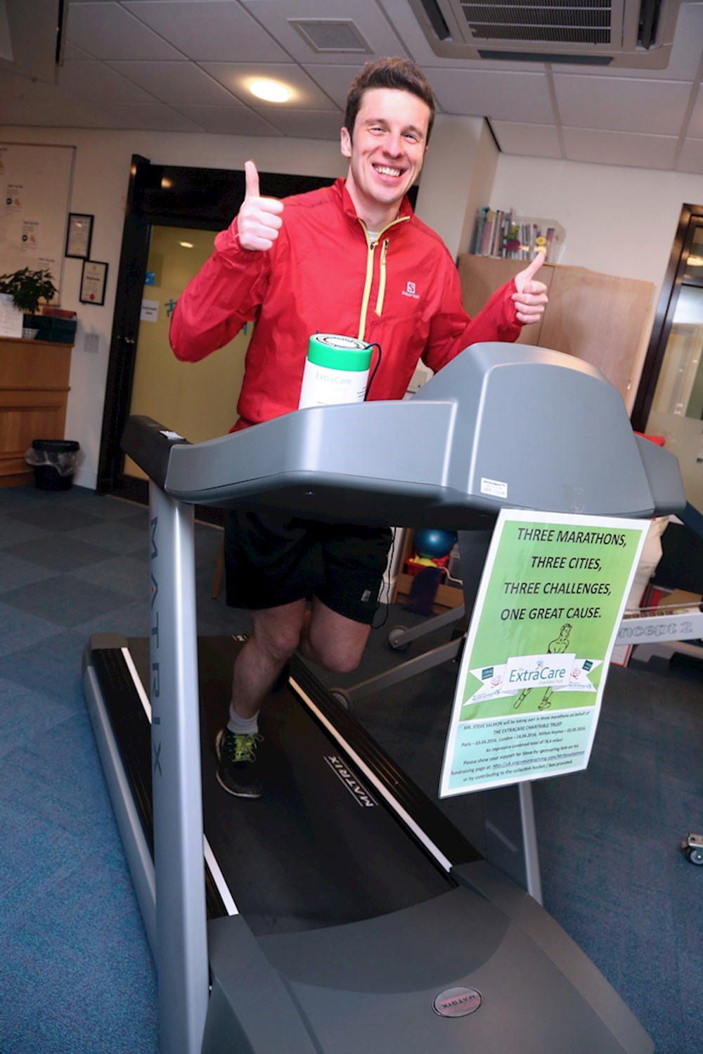 Steve runs three marathons for ExtraCare