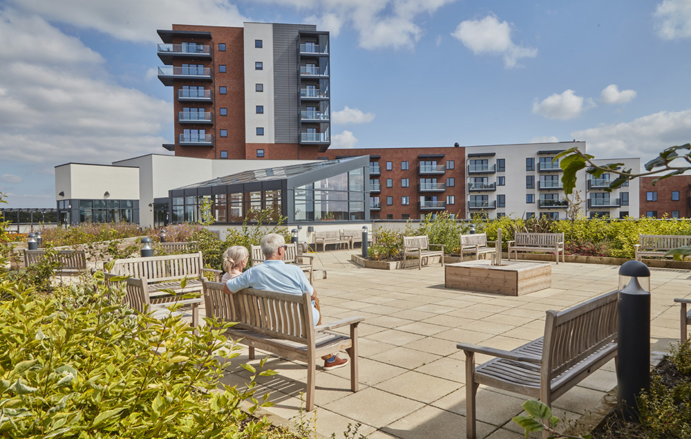 Solihull retirement village rooftop garden