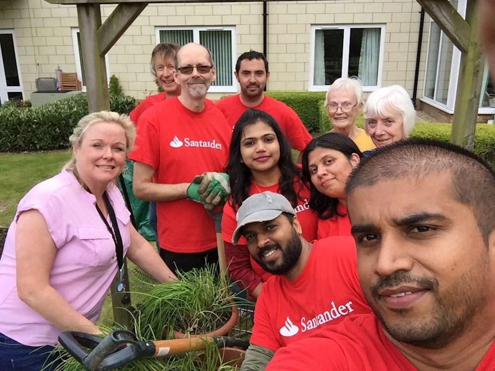 Volunteers help transform the gardens at Shenley Wood Village