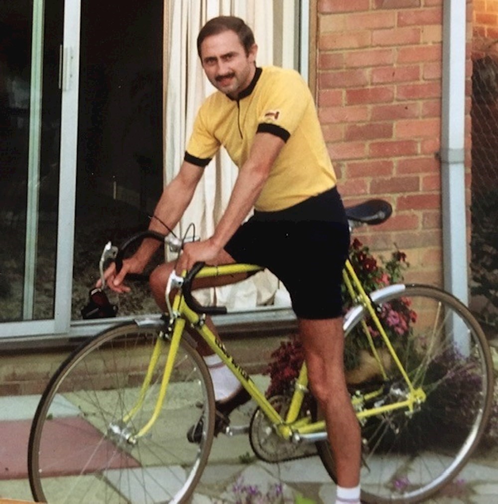 Retirement village resident rides bike in the Queen's Platinum Jubilee pageant