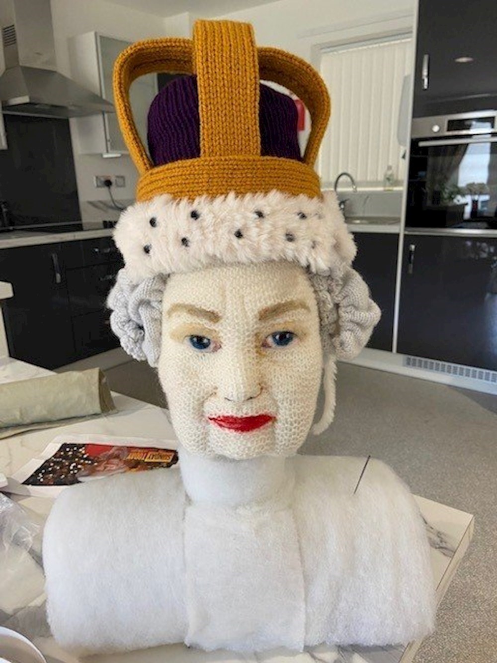 Stoke Gifford retirement village knitted queen