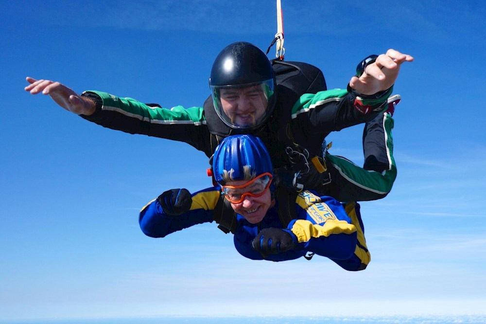 New Oscott Village resident sky dives to raise money