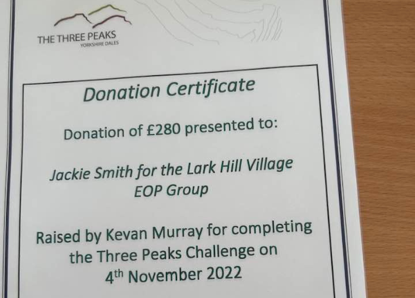 Village Manager Kevan reaches new fundraising heights