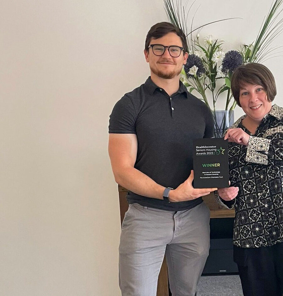 Kerry Stack and colleague Ollie with their recent innovation award.