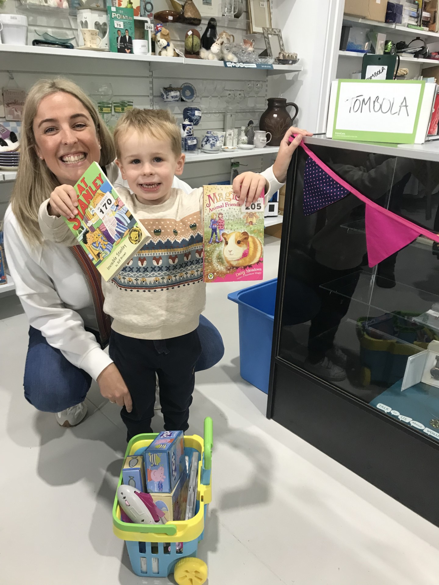 A young shopper finds a bargain