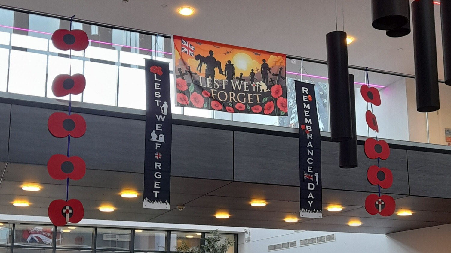 Longbridge Village's remembrance display banner